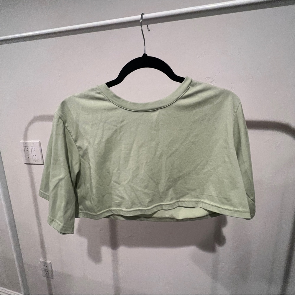 Green crop top